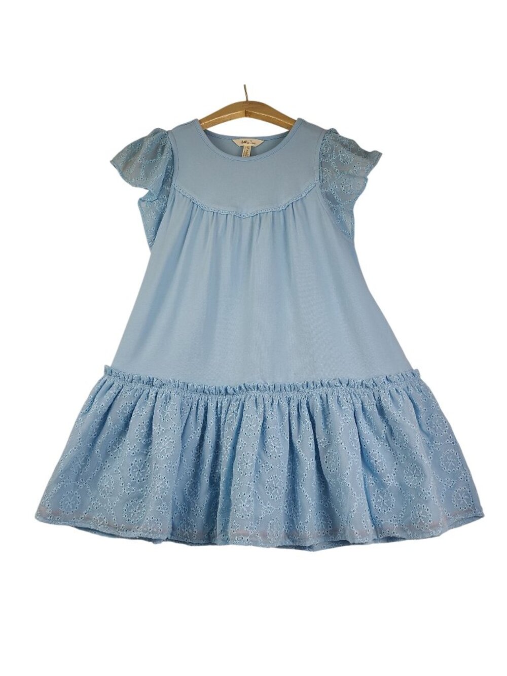 Matilda Jane Dream Chasers Oh Joy Eyelet Dress Blue Ruffle NEW Girl's 8